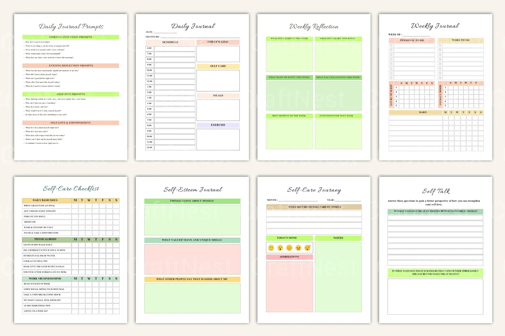 Reflective Self-Discovery Workbook - CraftNest - Digital Crafting and Art