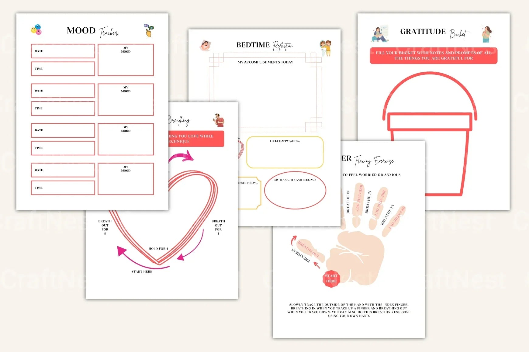 CBT Anxiety Workbook for Effective Stress Management - CraftNest - Digital Crafting and Art