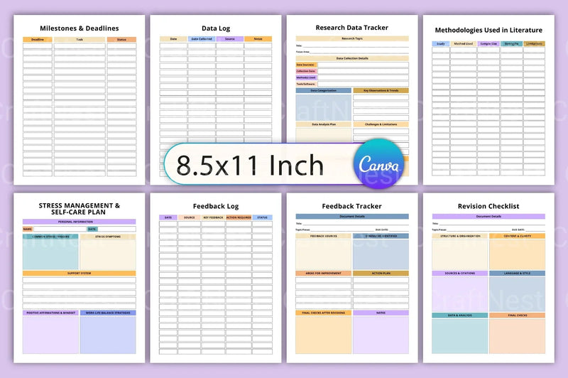 Dissertation Planner Guide - CraftNest - Digital Crafting and Art