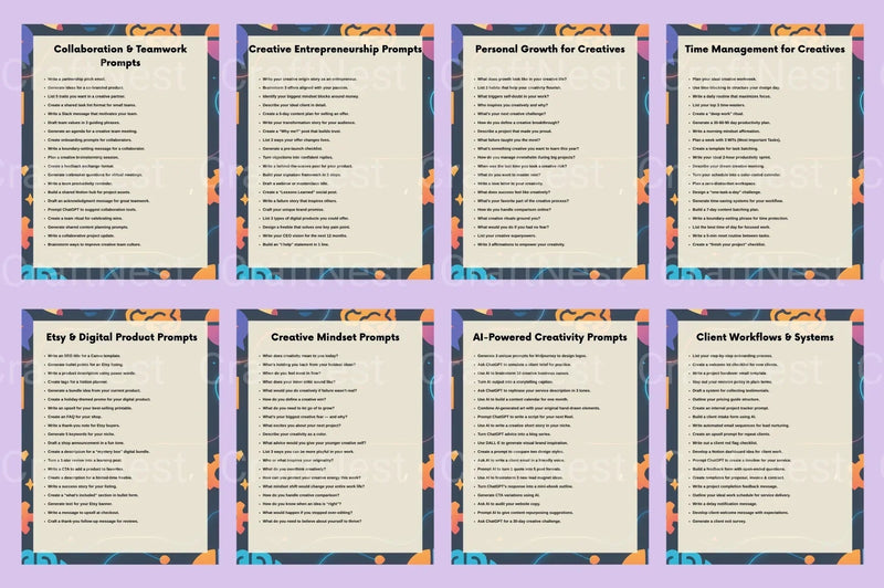 Creative Prompts for Designers, Writers, and Creators - CraftNest - Digital Crafting and Art