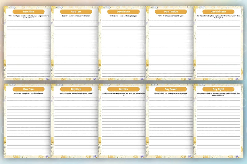 Day Writing Challenge Workbook - CraftNest - Digital Crafting and Art