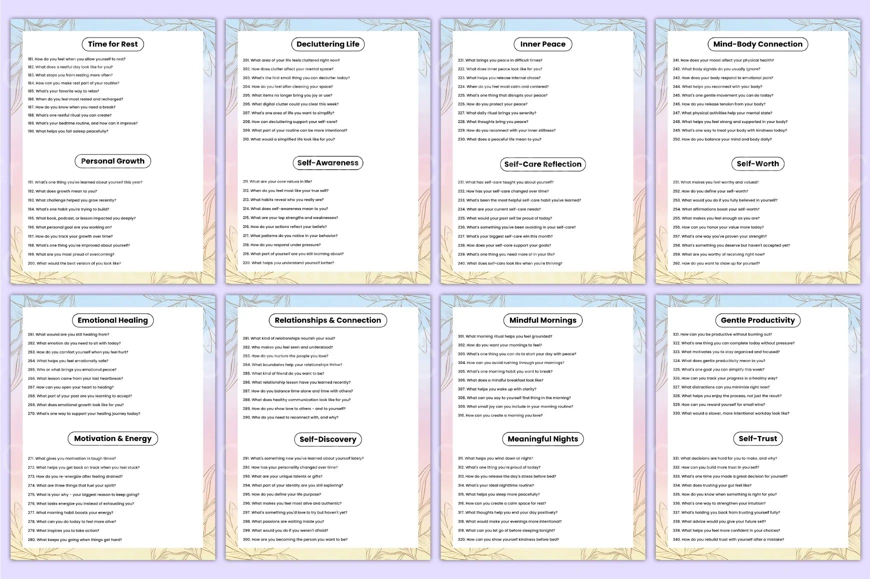 Self Care Prompts for Personal Wellbeing - CraftNest - Digital Crafting and Art