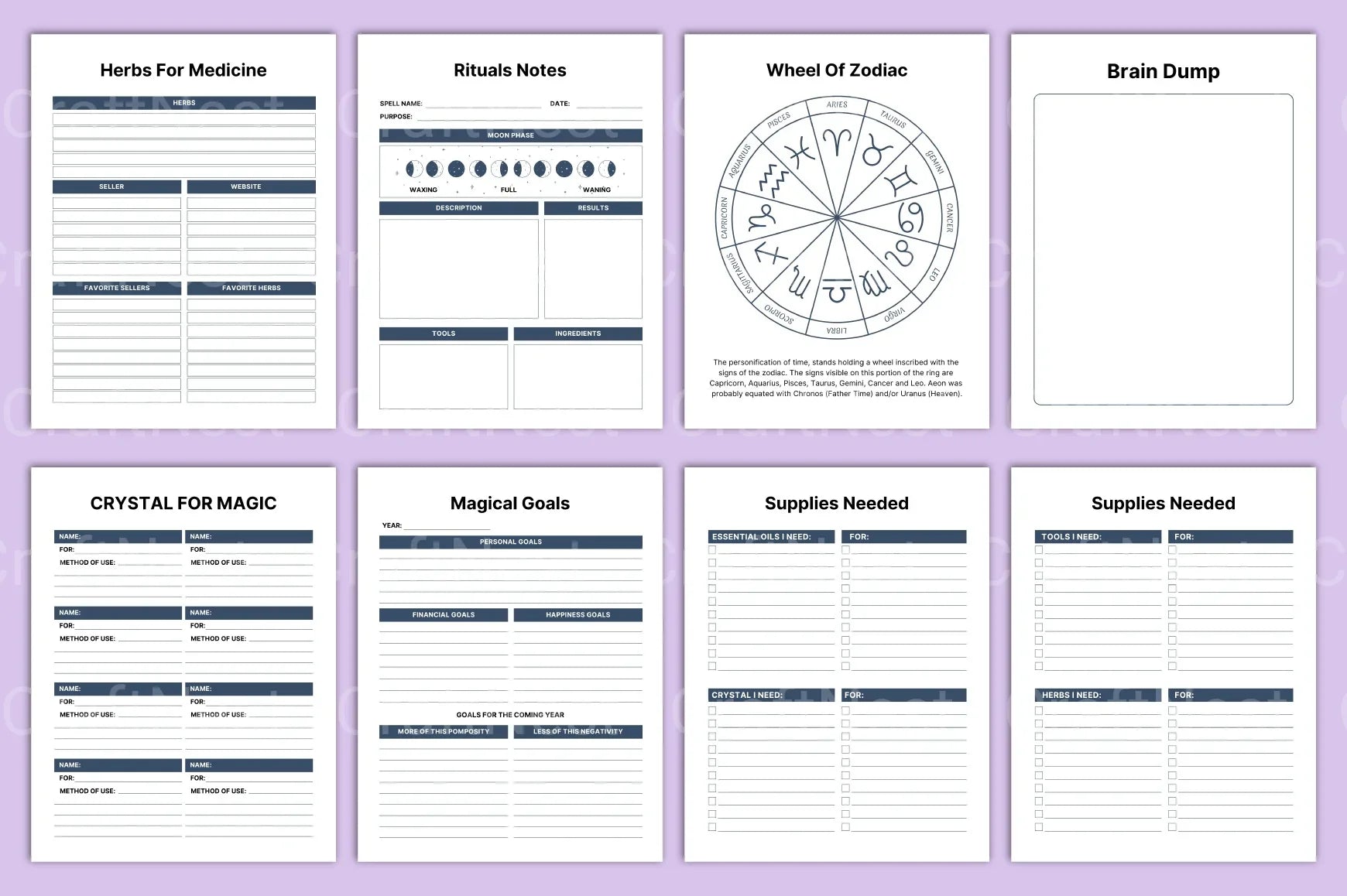 Witchy Almanac: Your Guide to Mystical Insights - CraftNest - Digital Crafting and Art