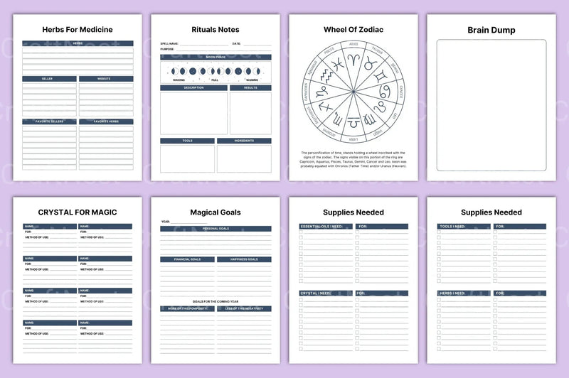 Witchy Almanac: Your Guide to Mystical Insights - CraftNest - Digital Crafting and Art