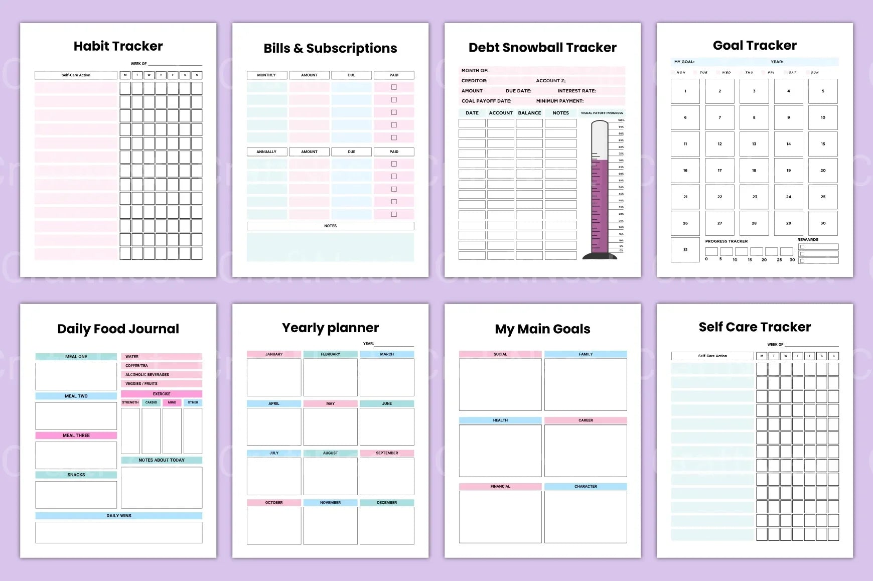 Happy Life Planner for Daily Inspiration - CraftNest - Digital Crafting and Art