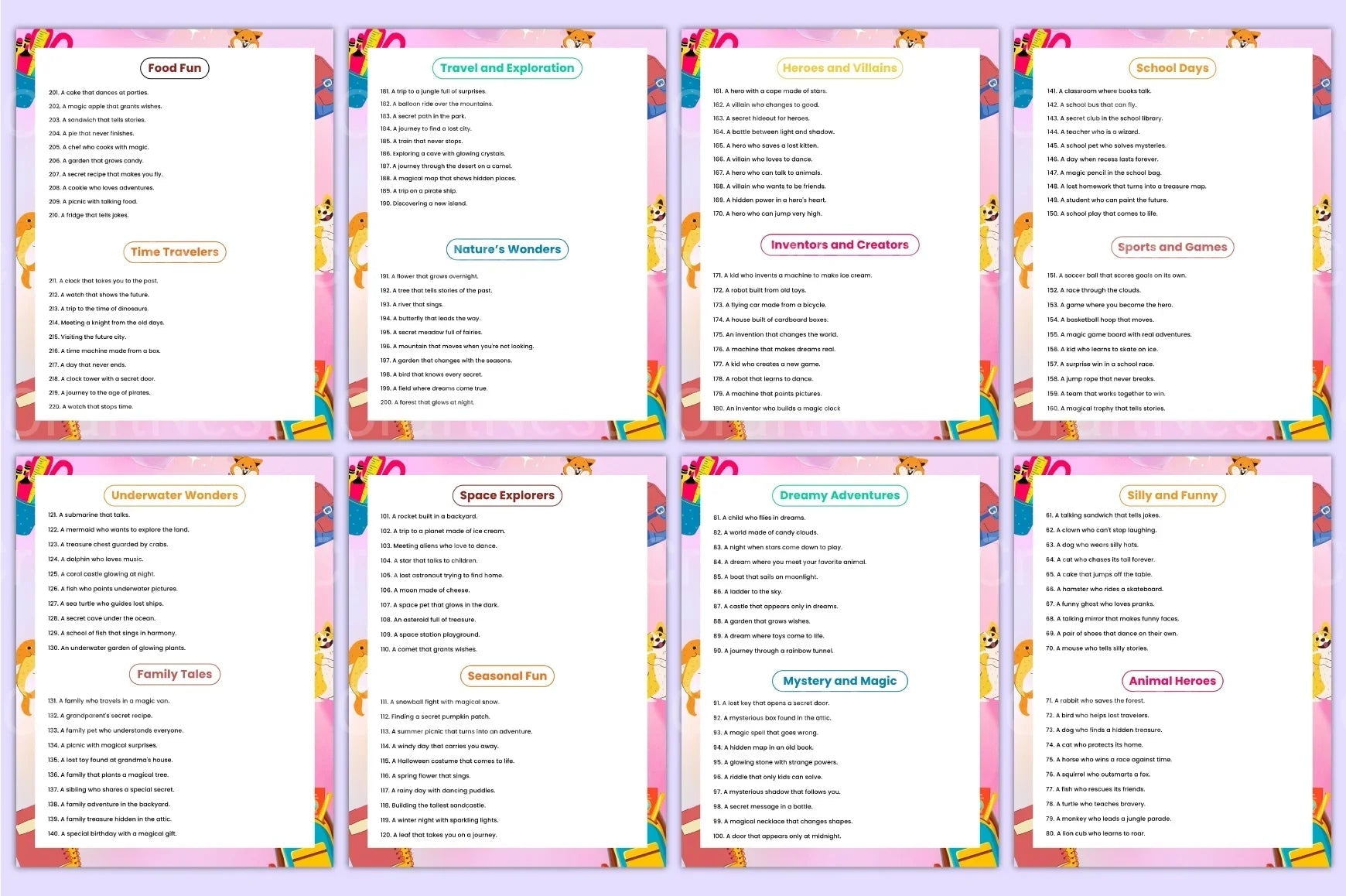 Creative Prompts for Children's Books - CraftNest - Digital Crafting and Art