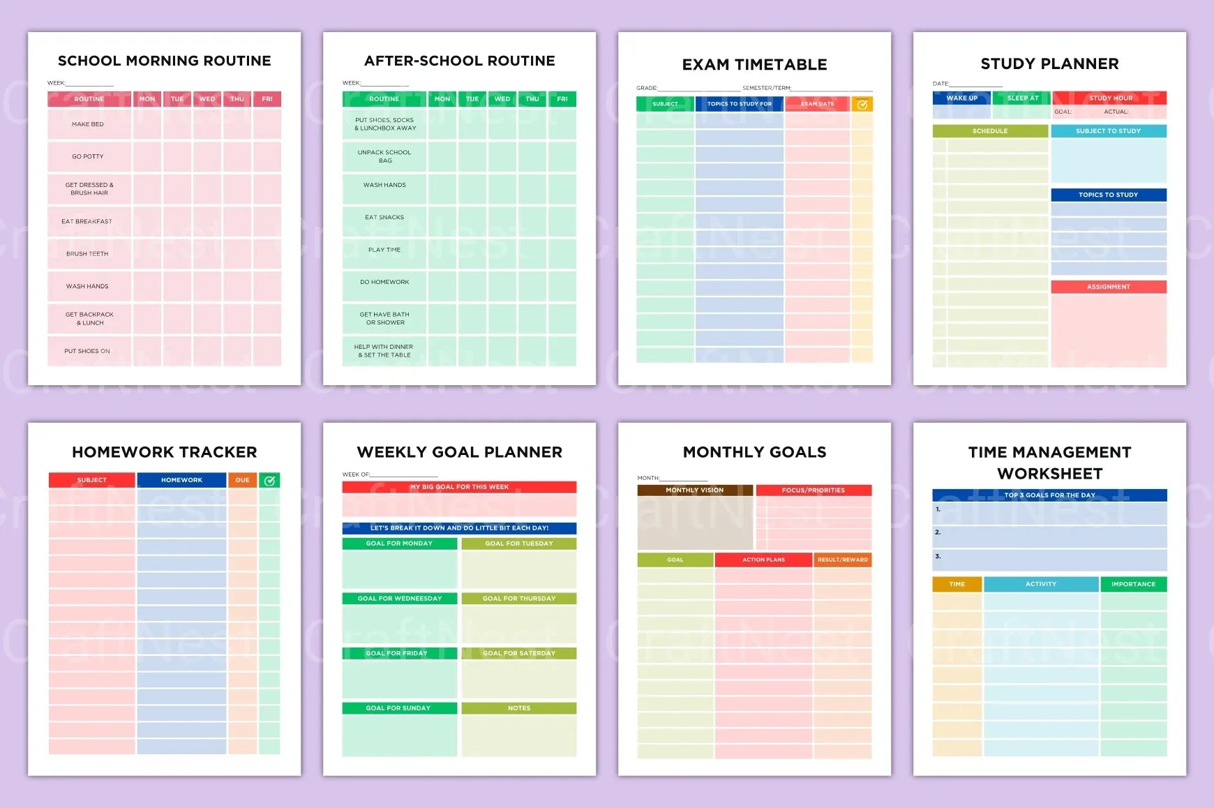 ADHD Planner for Kids - CraftNest - Digital Crafting and Art