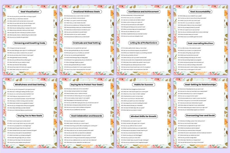 500 Goal Setting Prompts for Success - CraftNest - Digital Crafting and Art