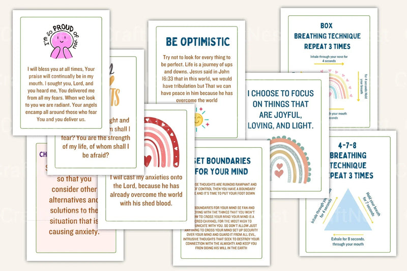 Anxiety Coping Skills Cards for Stress Relief - CraftNest - Digital Crafting and Art