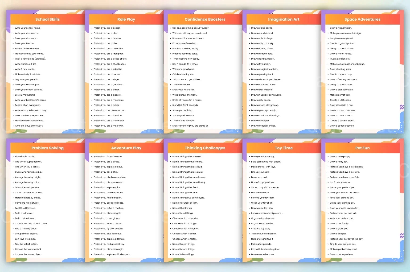 Creative Kids Activity Prompts - CraftNest - Digital Crafting and Art