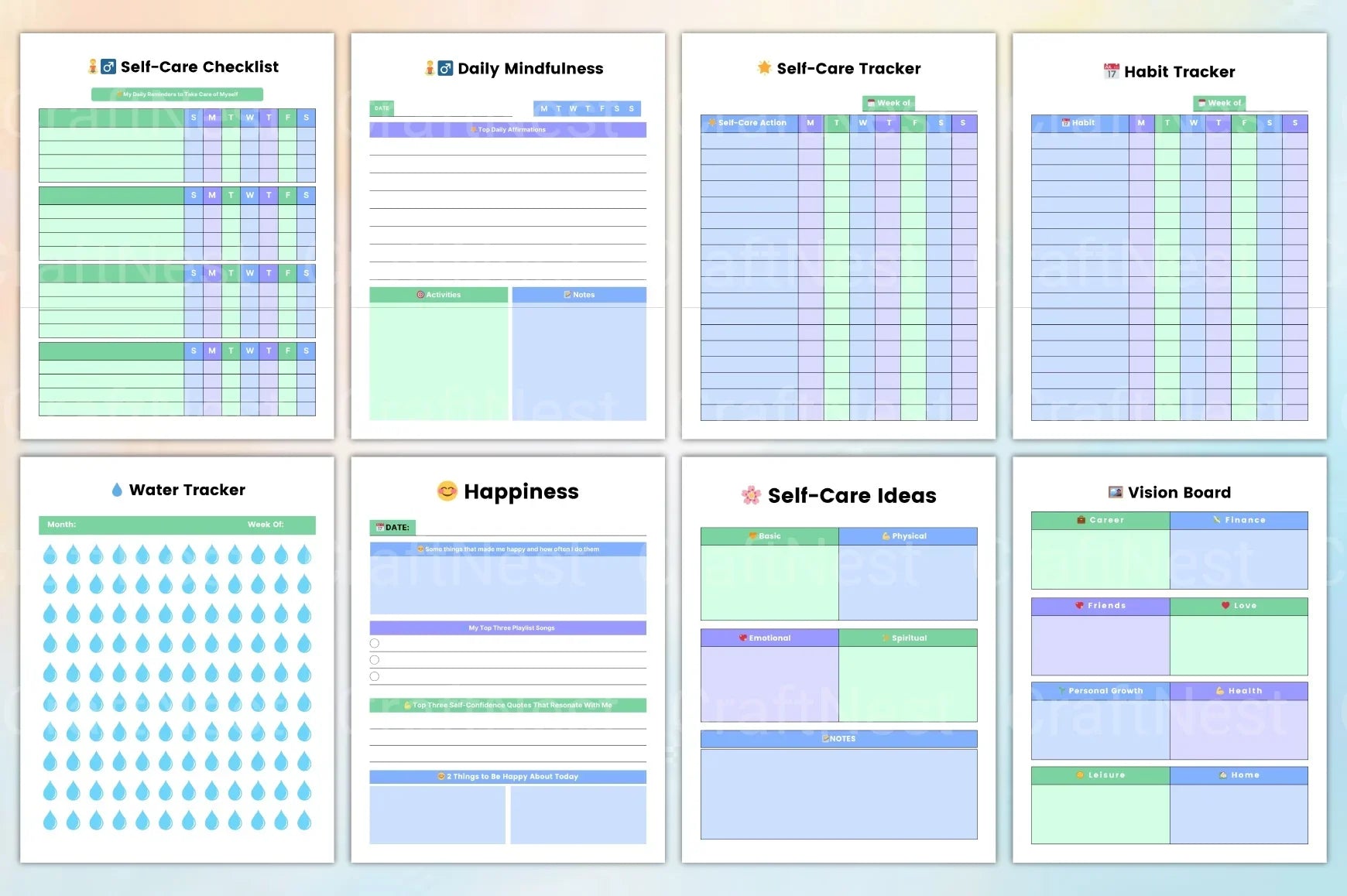 Mental Burnout Workbook for Stress Relief - CraftNest - Digital Crafting and Art