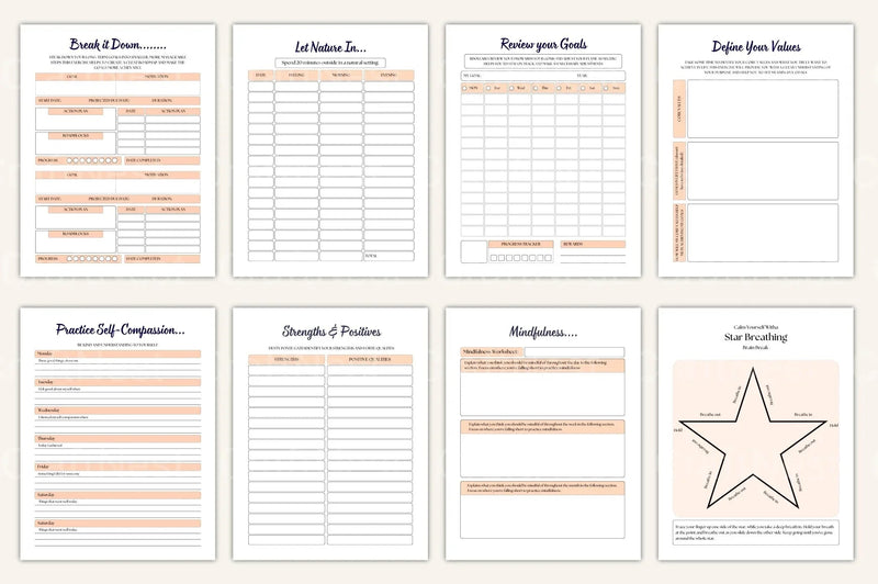 Burnout Healing Workbook for Stress Relief - CraftNest - Digital Crafting and Art