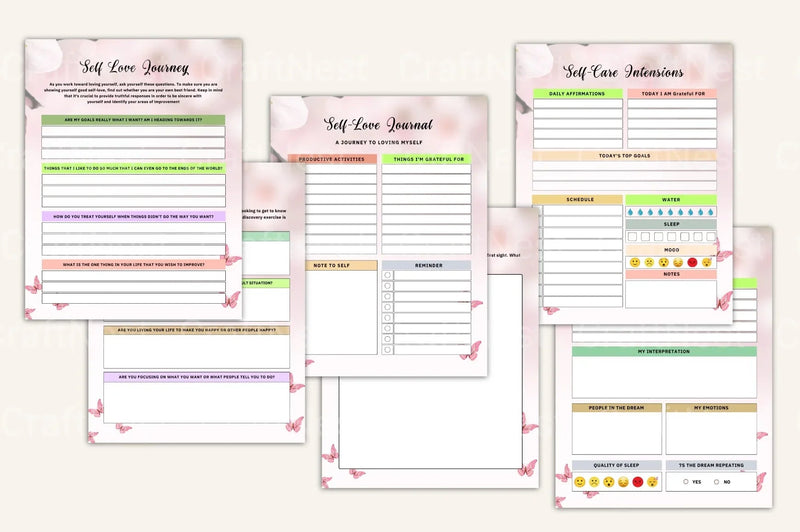 Self Love Workbook for Personal Growth - CraftNest - Digital Crafting and Art
