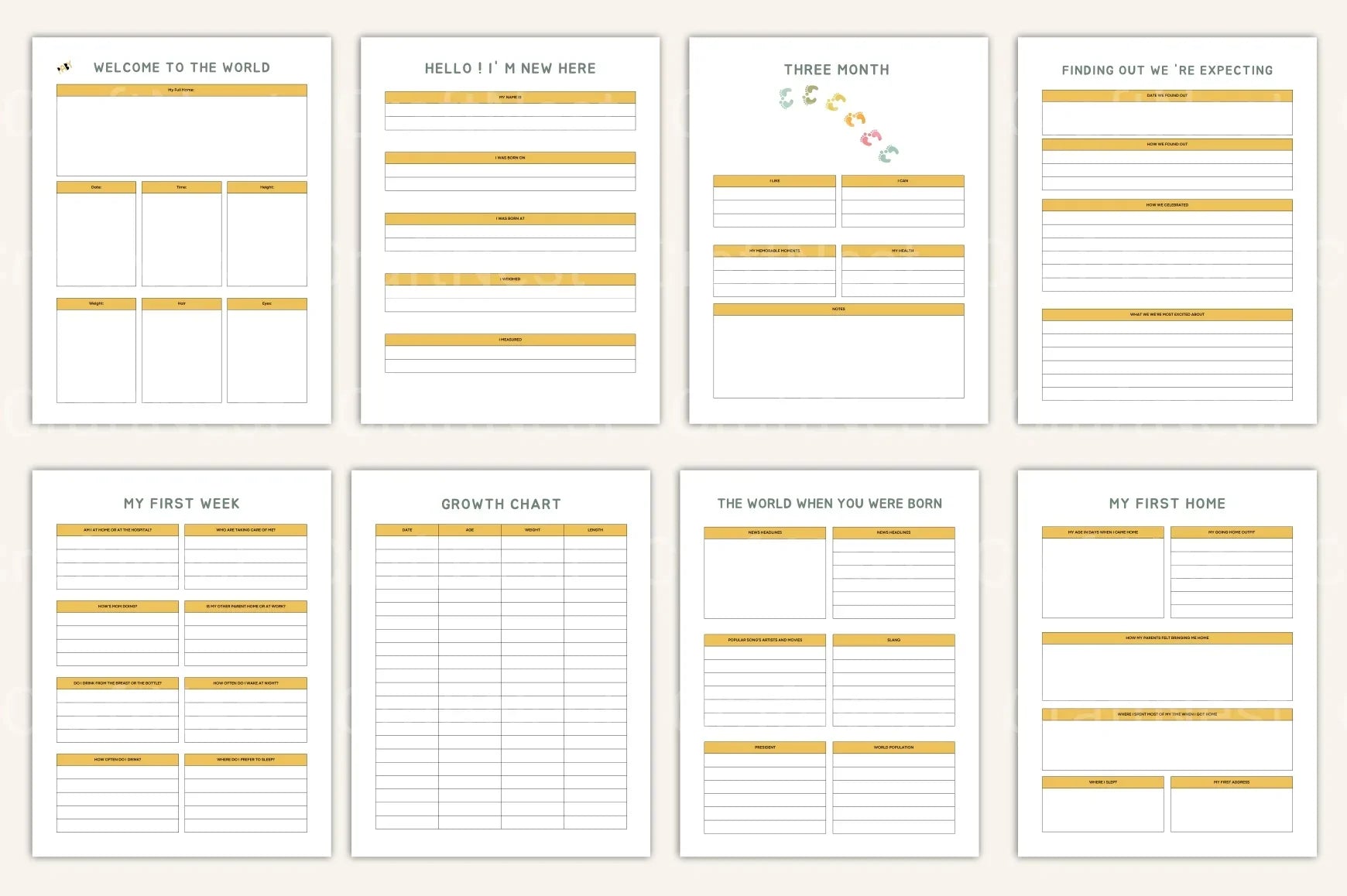 Baby Milestone Tracker - CraftNest - Digital Crafting and Art