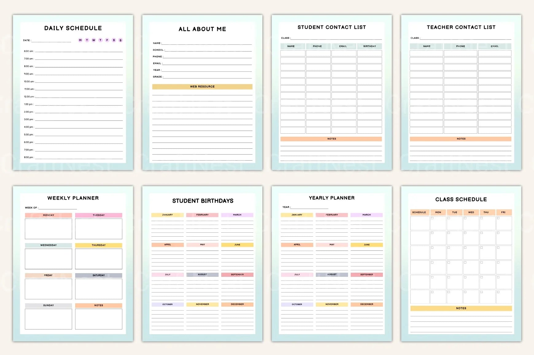 Student Success Planner Organizer - CraftNest - Digital Crafting and Art