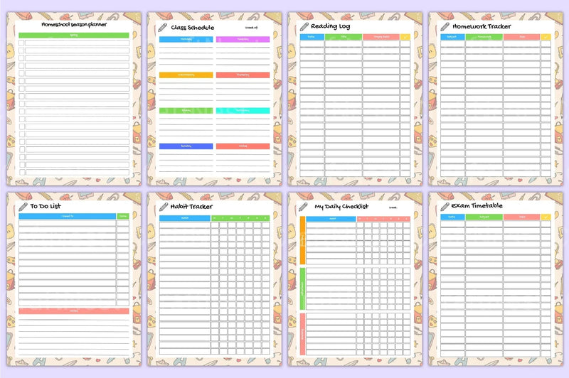 Home School Planner - CraftNest - Digital Crafting and Art