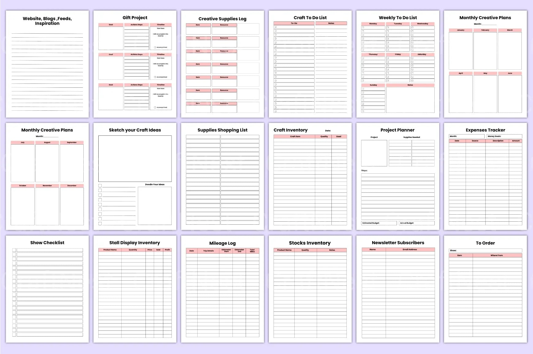 Craft Business Planner Guide - CraftNest - Digital Crafting and Art