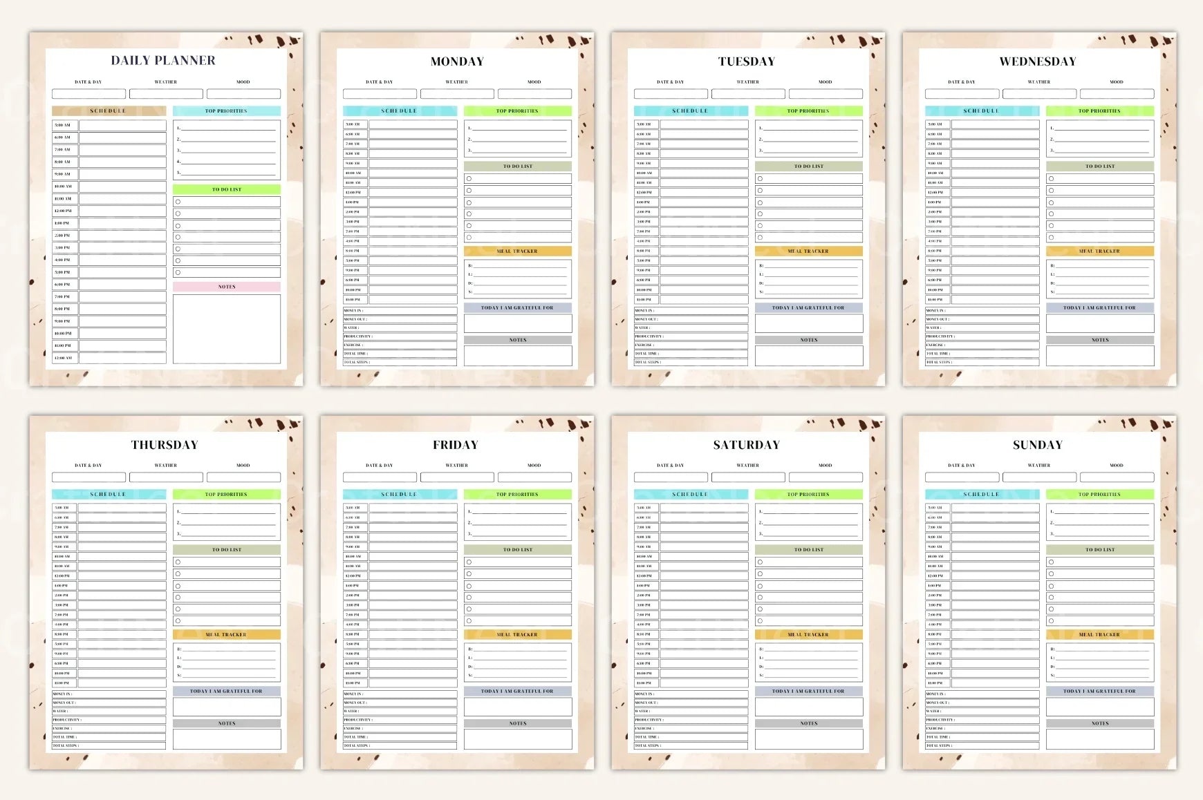 Yearly, Weekly & Monthly Planner 2024 - CraftNest - Digital Crafting and Art