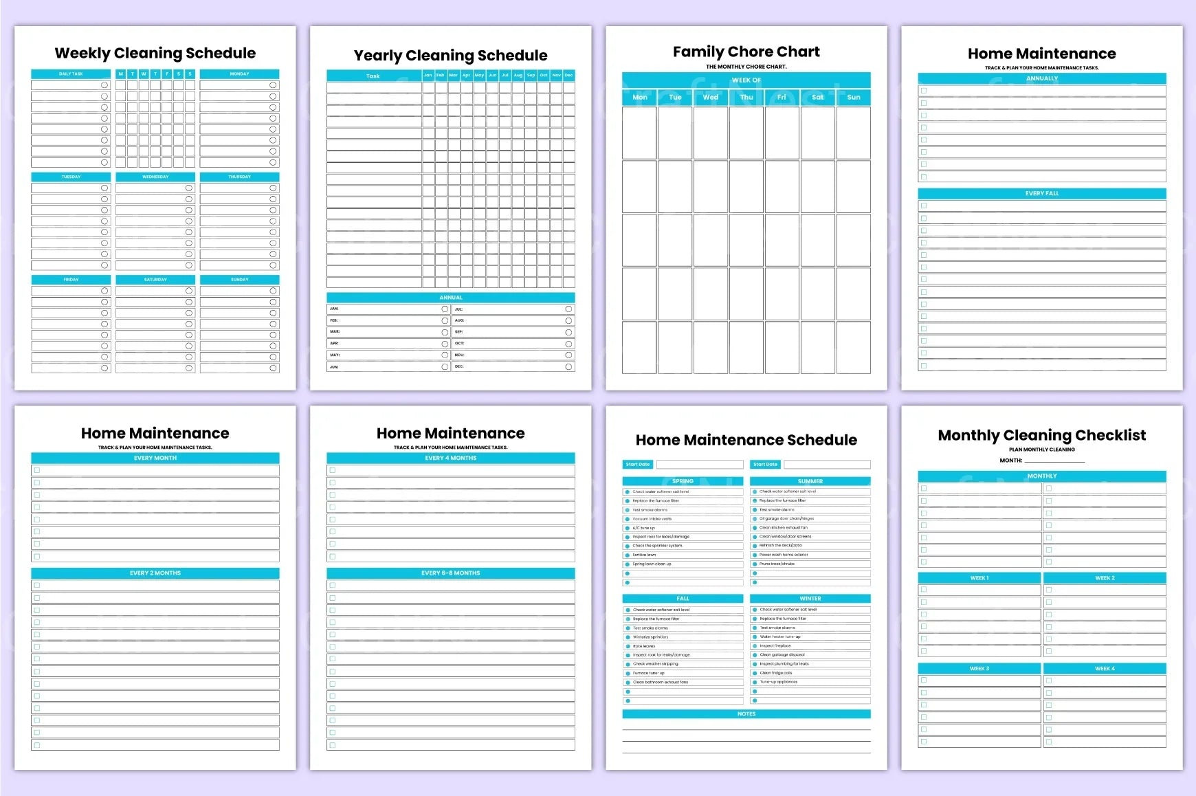 Efficient Cleaning Planner from $100 - CraftNest - Digital Crafting and Art