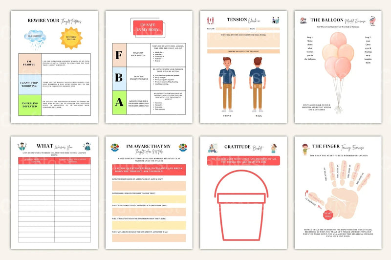 CBT Anxiety Management Workbook - CraftNest - Digital Crafting and Art