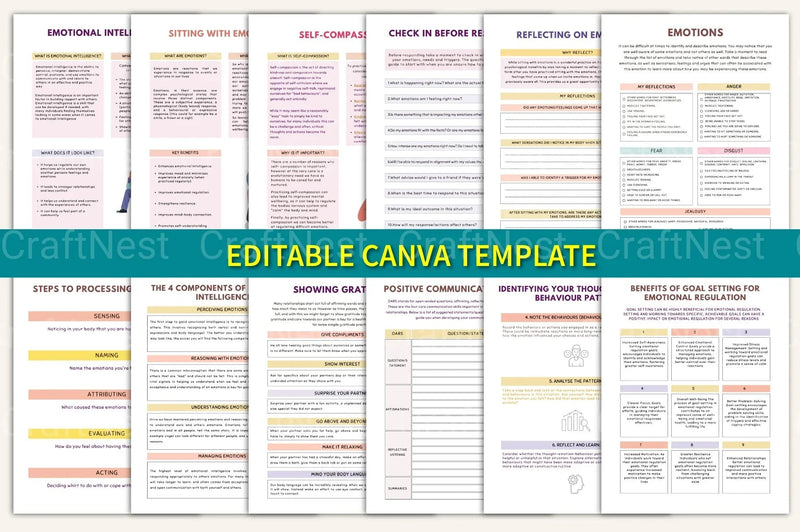 Emotion Processing Worksheets for Personal Growth - CraftNest - Digital Crafting and Art