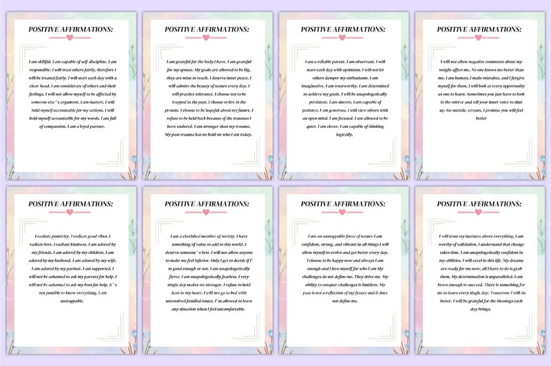 Positive Affirmations for Women - CraftNest - Digital Crafting and Art