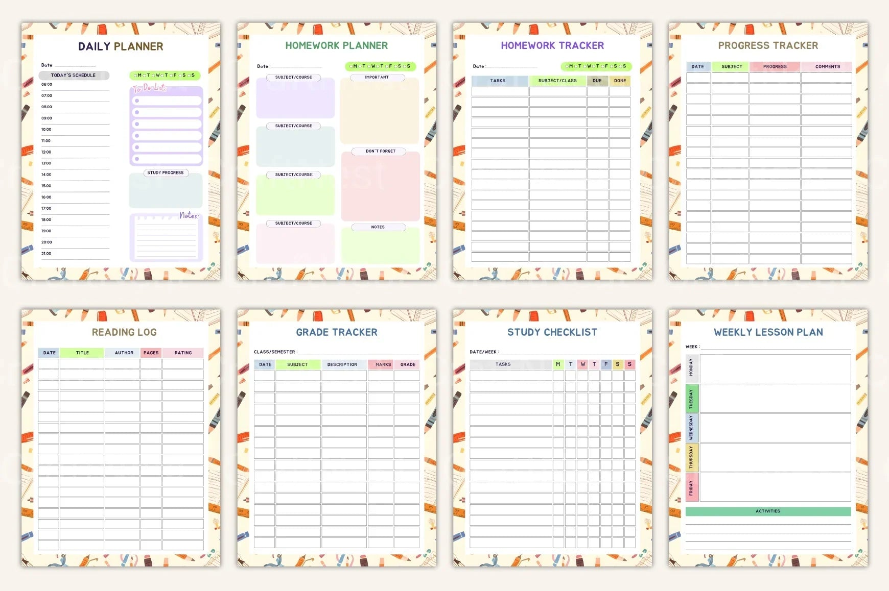 Student Organizer for Kids - CraftNest - Digital Crafting and Art