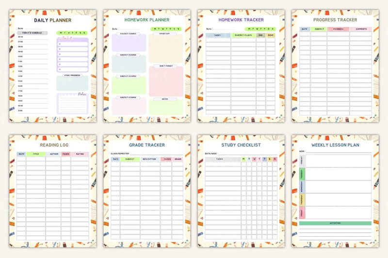 Student Organizer for Kids - CraftNest - Digital Crafting and Art