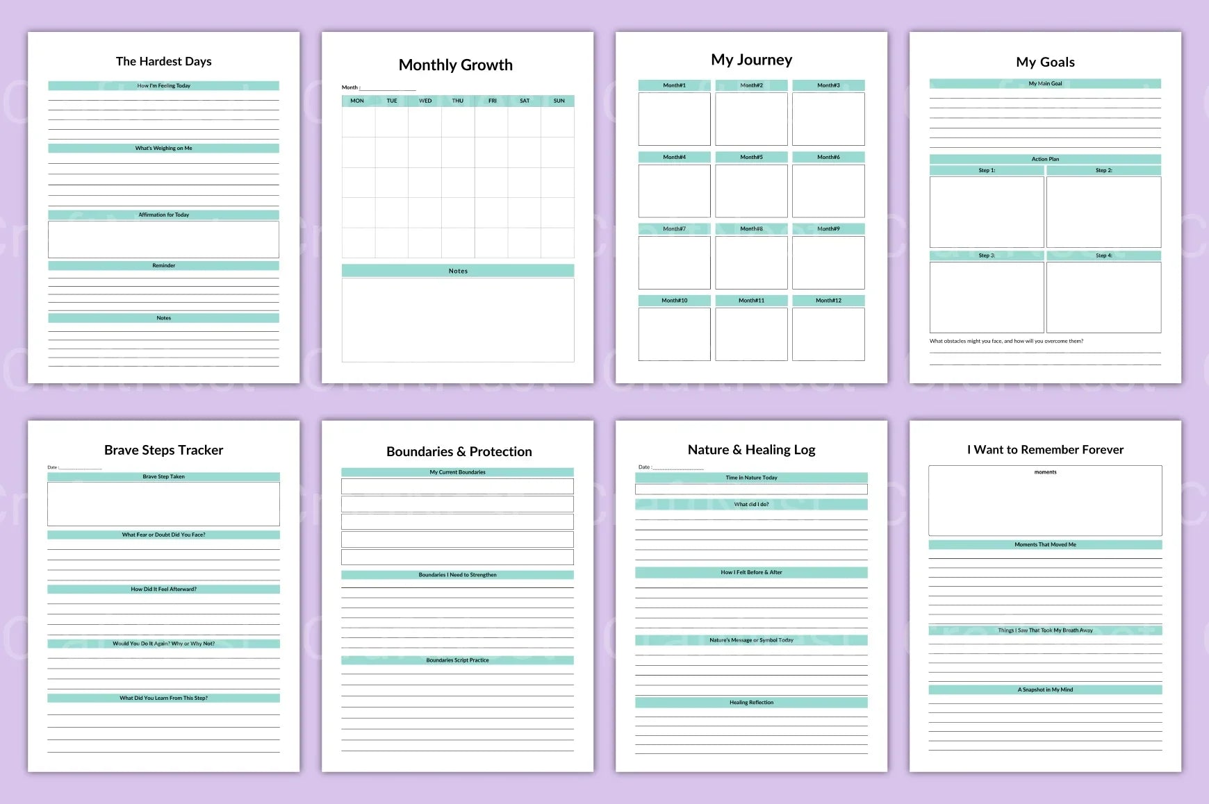Healing Journey Planner - CraftNest - Digital Crafting and Art