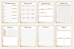 Entrepreneur Side Hustle Organizer - CraftNest - Digital Crafting and Art