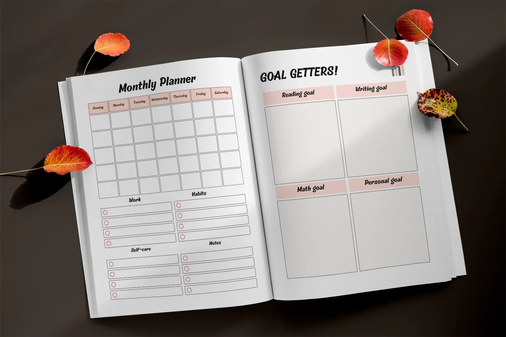 Daily Goal Planner - 100 Planner - CraftNest - Digital Crafting and Art