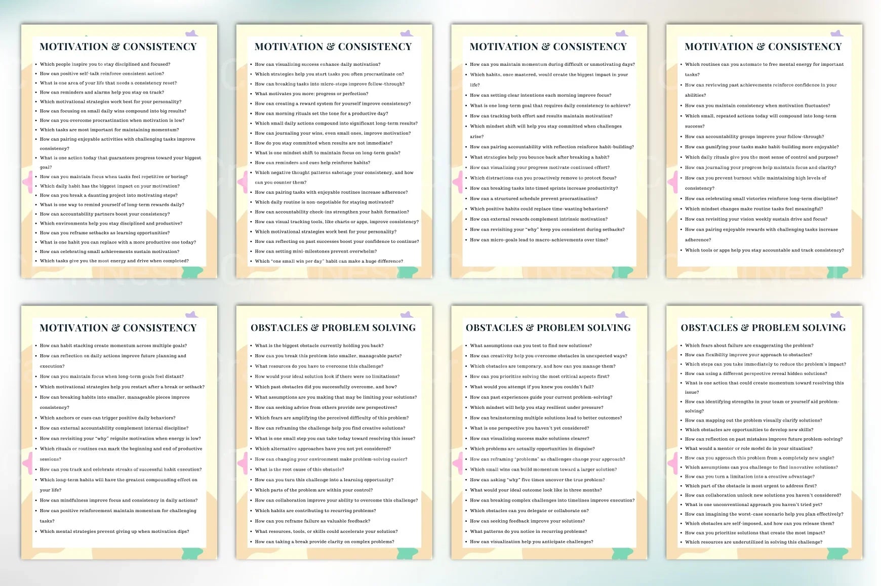 Goal Setting Prompts Book for Personal Growth - CraftNest - Digital Crafting and Art