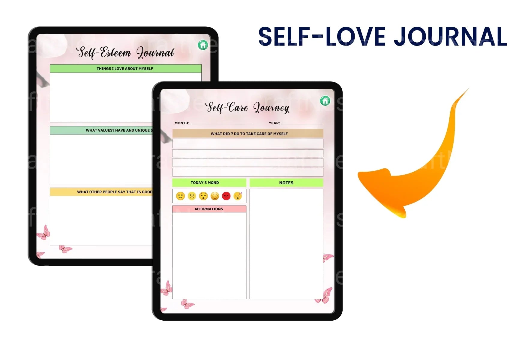 Self Love Workbook for Personal Growth - CraftNest - Digital Crafting and Art