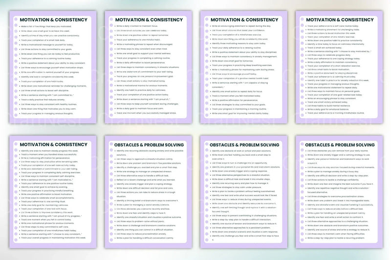 Anxiety Relief Prompts Book for Stress Reduction - CraftNest - Digital Crafting and Art