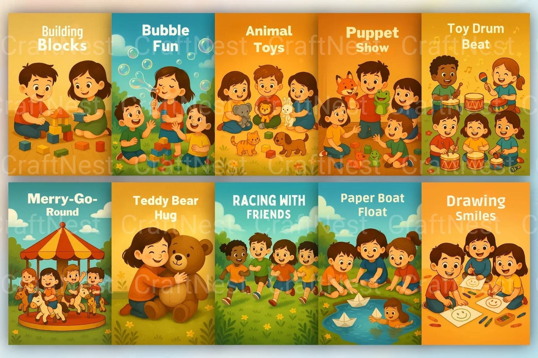 Kids Playtime Picture Book - CraftNest - Digital Crafting and Art