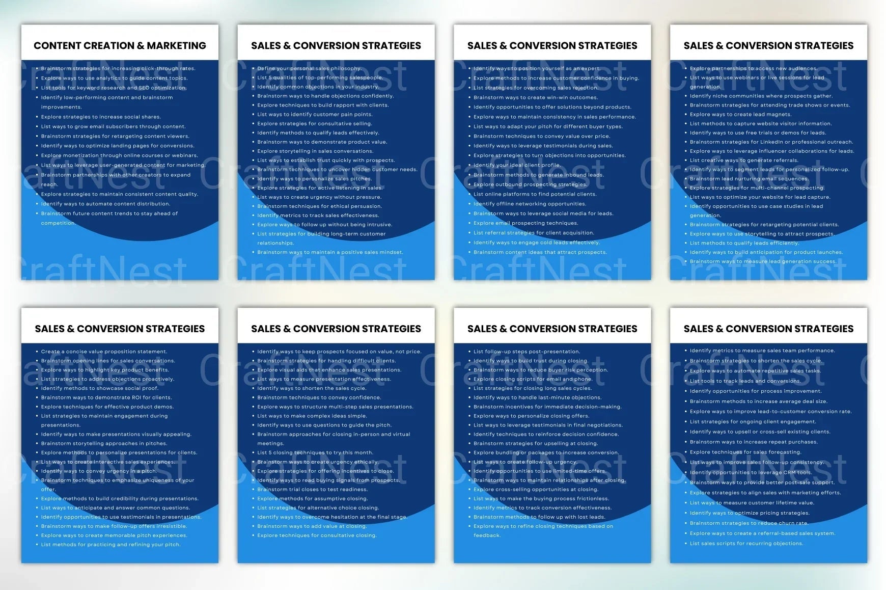 Online Business Prompts Book - CraftNest - Digital Crafting and Art