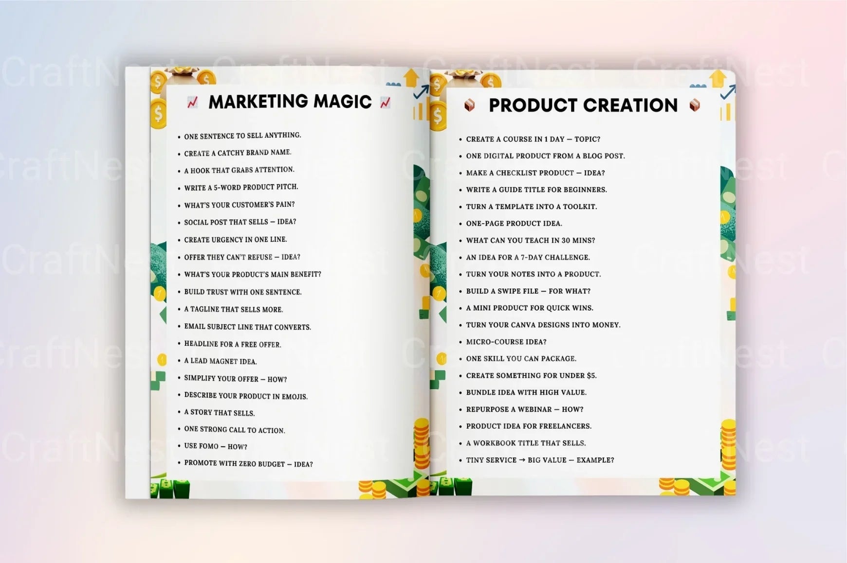 Profit Prompts Planner for Success - CraftNest - Digital Crafting and Art