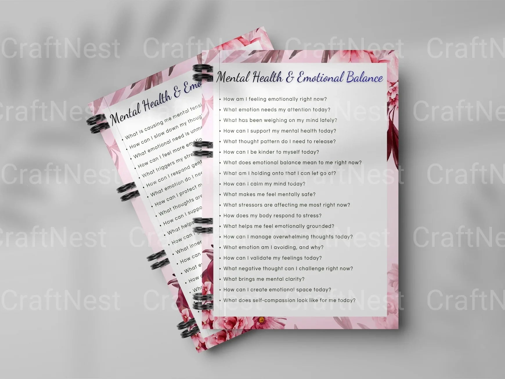 Daily Wellness Prompts Book for Mindful Living - CraftNest - Digital Crafting and Art