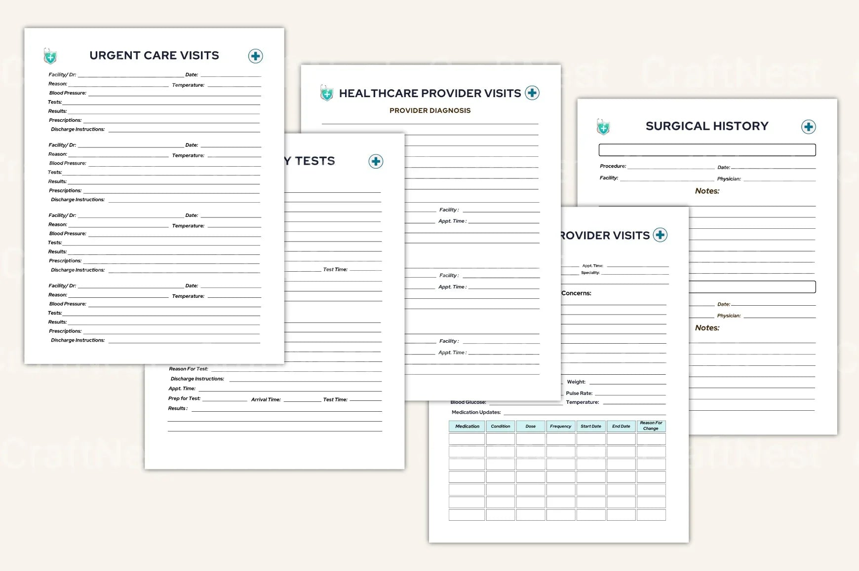 Medical Tracker Ultimate: Comprehensive Health Management Tool - CraftNest - Digital Crafting and Art