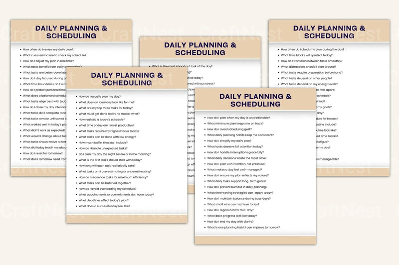 Effective Time Management Prompt Book - CraftNest - Digital Crafting and Art
