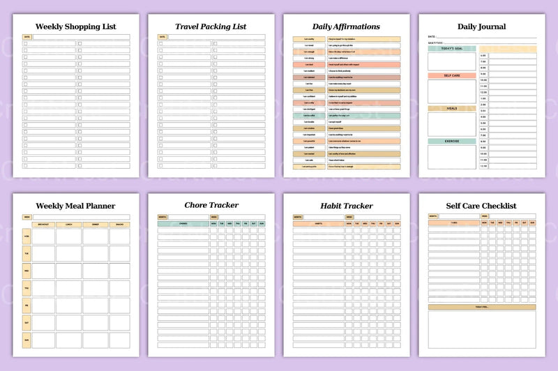 Self Care Planner Guide - CraftNest - Digital Crafting and Art