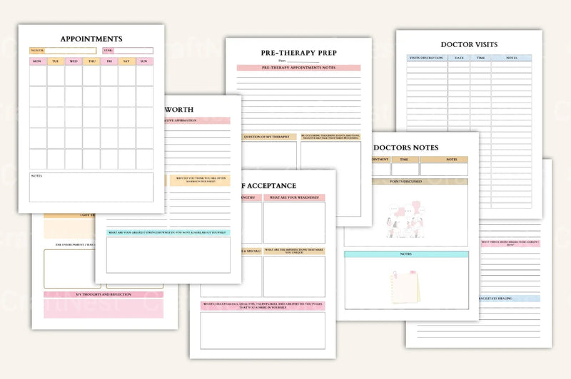 Therapy Worksheet Mega Pack - CraftNest - Digital Crafting and Art