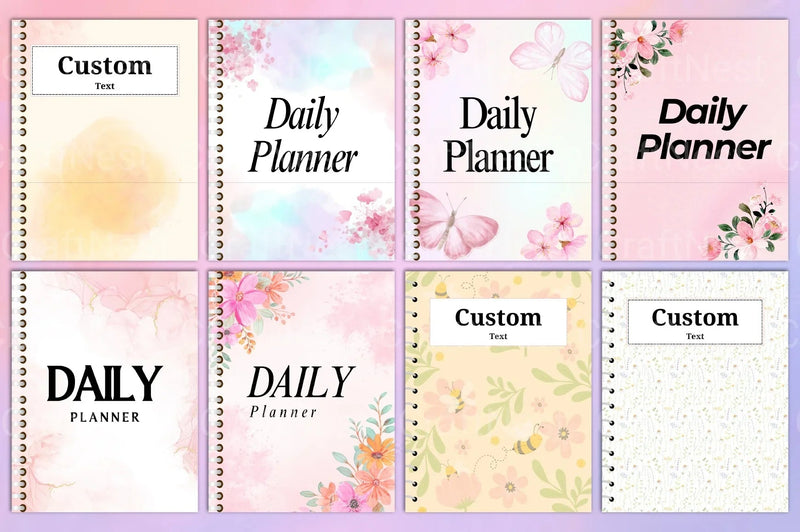 Custom Planner Cover Design - CraftNest - Digital Crafting and Art
