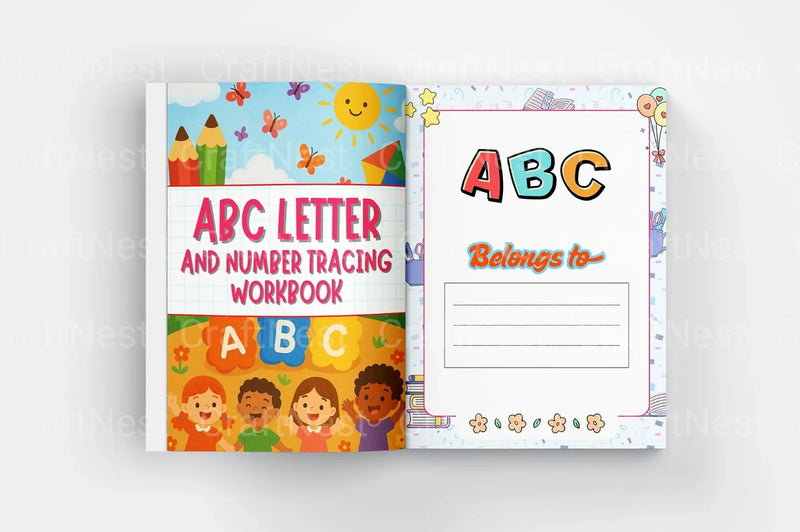ABC Letter and Number Tracing Workbook - CraftNest - Digital Crafting and Art
