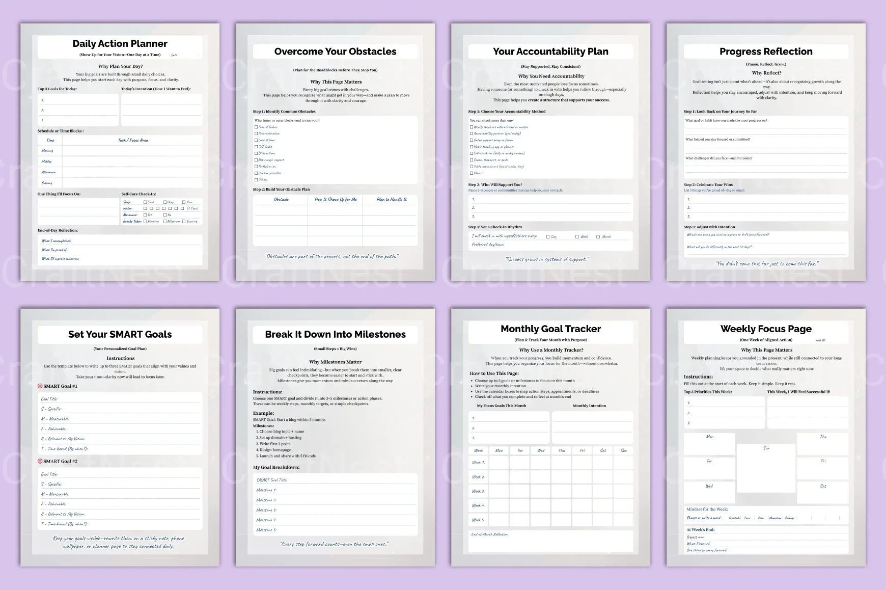 Goal Setting Vision Mapping Guide - CraftNest - Digital Crafting and Art