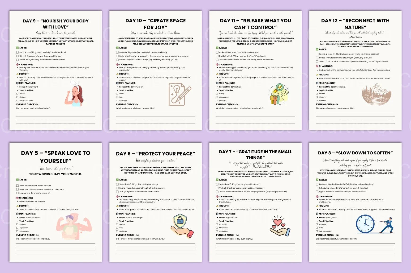 Day Self Care Challenge - CraftNest - Digital Crafting and Art