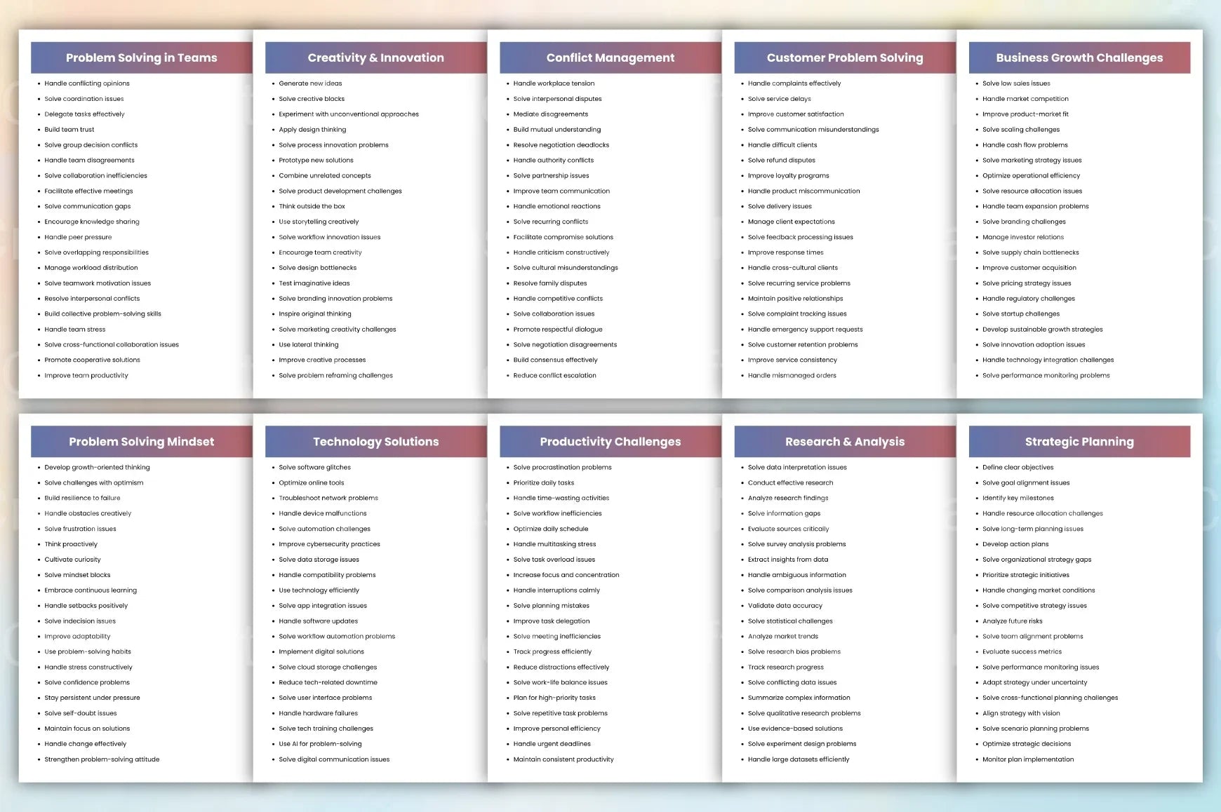 Creative Problem Solving Prompts - CraftNest - Digital Crafting and Art