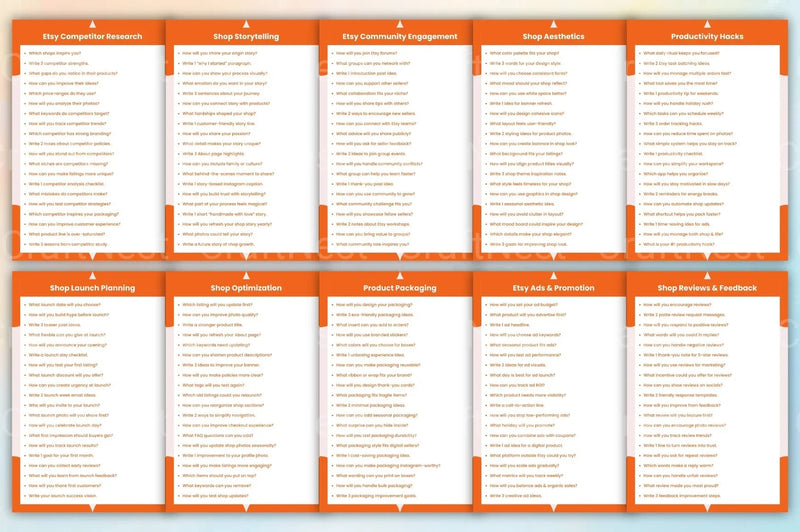 Etsy Seller Starter Prompts Book - CraftNest - Digital Crafting and Art
