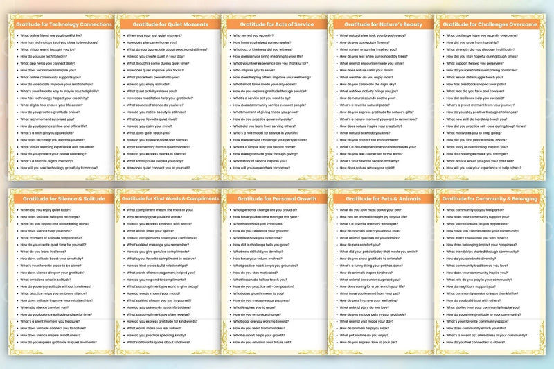 Gratitude Prompts Book for Mindful Reflection - CraftNest - Digital Crafting and Art