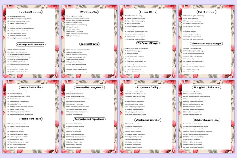 Prayer Prompts Guide for Inspiration - CraftNest - Digital Crafting and Art